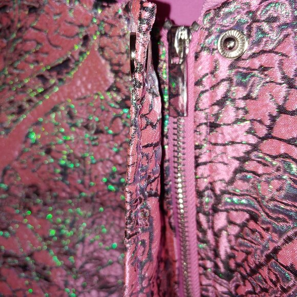 Akira BROCADE TAPESTRY SPRING BOMBER Size XL Pink - Picture 7 of 11